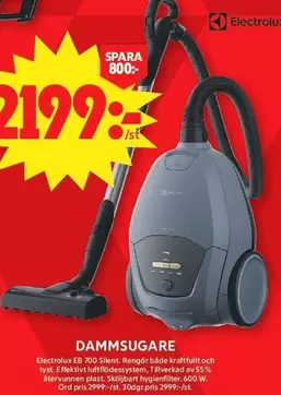 Electrolux - DAMMSUGARE EB 700 Silent