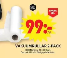 Nordica - VAKUUMRULLAR 2-PACK