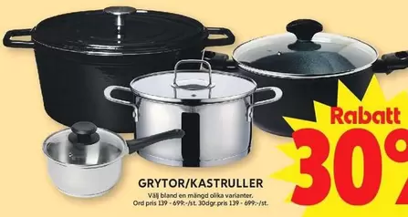 Grytor/Kastruller