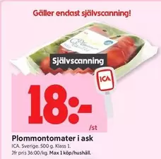 Plommontomater i ask