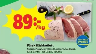 Färsk fläskkotlett