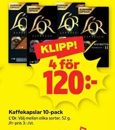 L'or - Kaffekapslar 10-pack