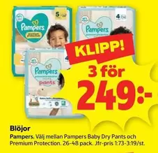 Pampers - Baby Dry Pants och Premium Protection