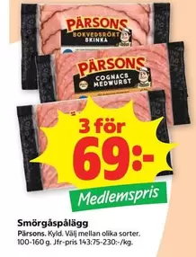 Pärsons - Smörgåspålägg