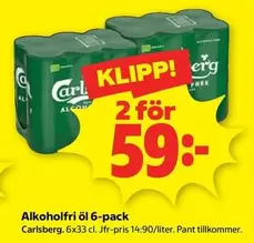 Carlsberg - Alkoholfri öl 6-pack