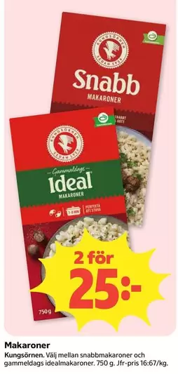 kungsörnen - Snabbmakaroner och Gammeldags Idealmakaroner