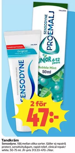 sensodyne - Tandkräm