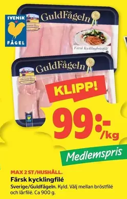 Guldfågeln - Färsck kycklingfilé