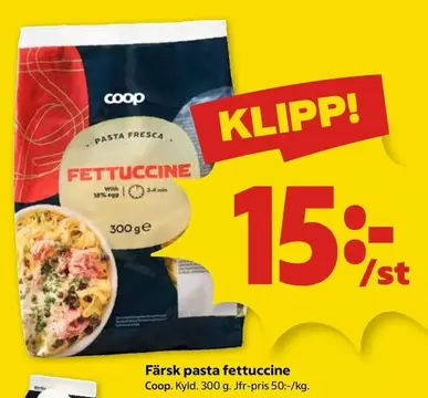 Coop - Färsk pasta fettuccine