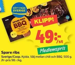 Coop - Spare Ribs BBQ