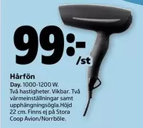Coop - Hårfön Day. 1000-1200 W.