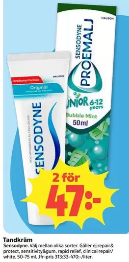 sensodyne - Tandkräm
