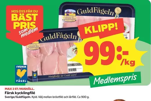 Guldfågeln - Färsk kycklingfilé
