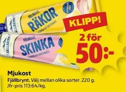 Fjällbrynt - Mjukost Räkor, Mjukost Skinka