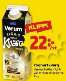 verum - Yoghurtkvarg
