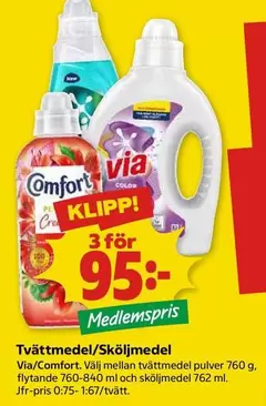Comfort - Tvättmedel/Sköljmedel