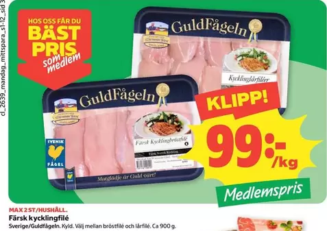 Guldfågeln - Färska kycklingfilé