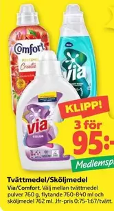 Comfort - Tvättmedel/Sköljmedel