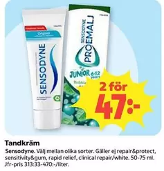 sensodyne - Tandkräm