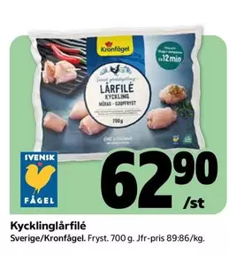 Kronfågel - Kycklinglårfilé
