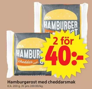 Hamburgerost med cheddarsmak