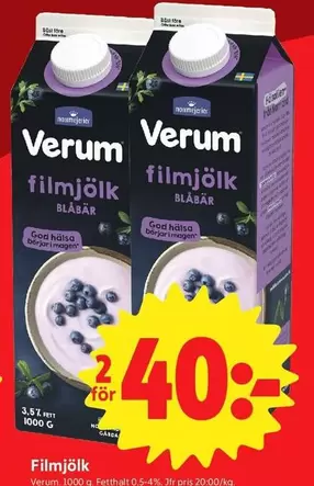 verum - filmjölk Blåbär