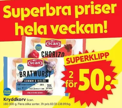 Scan - Chorizo, Bratwurst