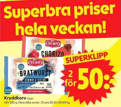 Scan - CHORIZO, BRATWURST