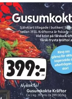 Gusumkokta Kräftor