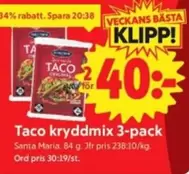 Santa Maria - Taco kryddmix 3-pack