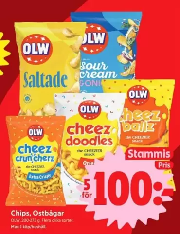 OLW - Chips, Ostbågar