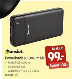 Powerbank 10 000 mAh