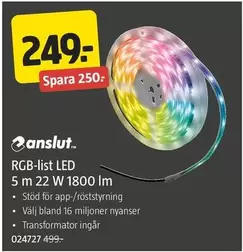 RGB-list LED 5 m 22 W 1800 lm