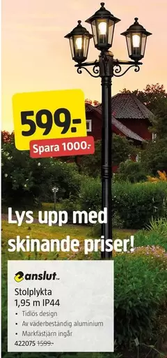 Stolplykta 1,95 m IP44