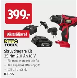 Meec Tools - Skruvdragare Kit 35 Nm 2,0 Ah 18 V