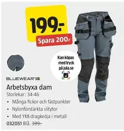 Bluewear - Arbetsbyxa dam 032051