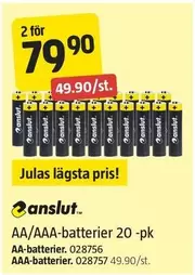 AA/AAA-batterier 20 -pk