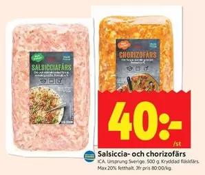 Salsiccia- och chorizofärs