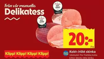 Jakobsdal - Kokt-/rökt skinka