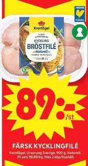 Kronfågel - FÄRSK KYCKLINGFILÉ