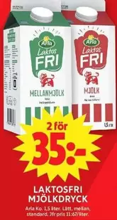 Arla - LAKTOSEFRI MJÖLDRYCK