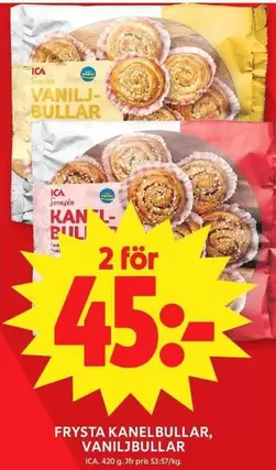 FRYSTA KANELBULLAR, VANILJBULLAR