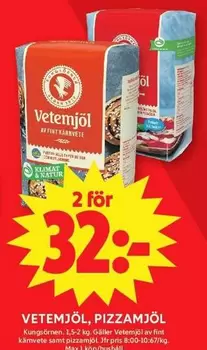 kungsörnen - Vetemjöl, Pizzamjöl