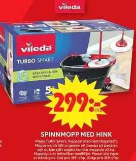 Vileda - SPINNMOPP MED HINK