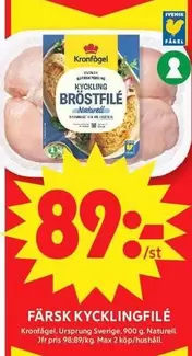 Kronfågel - FÄRSK KYCKLINGFILÉ