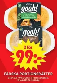 Gooh - FÄRSKA PORTIONS RÄTTER