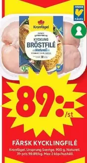 Kronfågel - FÄRSK KYCKLINGFILÉ