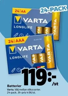 Varta - Batterier