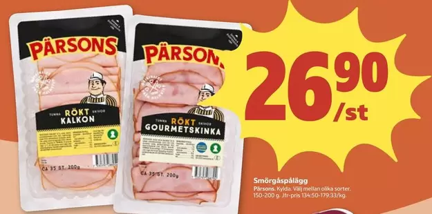 Pärsons - Rökt Kalkon / Rökt Gourmetskinka