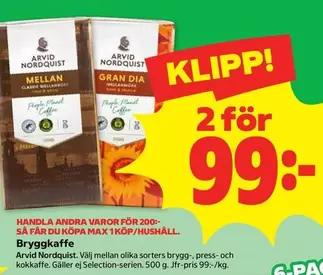 Arvid Nordquist - Bryggkaffe